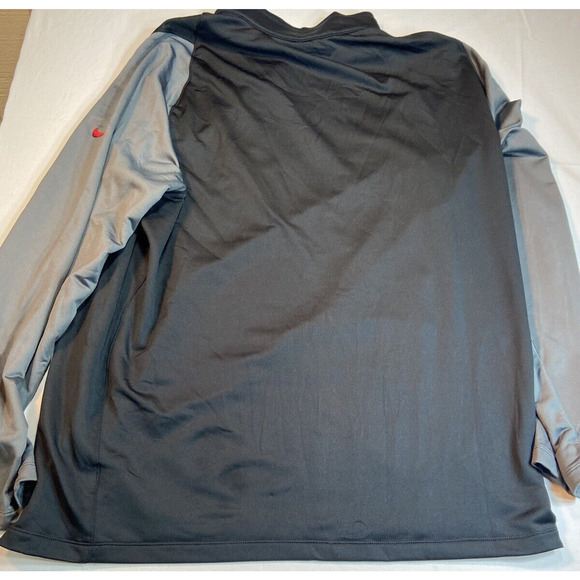 Nike Mens Size XL Coca Cola Logo Embroidery 1/4 Zip Pullover Gray Red Jacket Y2K - Picture 12 of 13